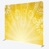 Aperturee - Aperturee Spark Shining Yellow Fabric Party Backdrop Cover